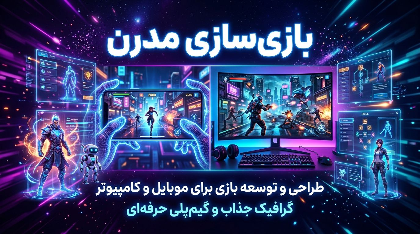 بازی‌سازی مدرن تکنت - طراحی بازی موبایل و کامپیوتر